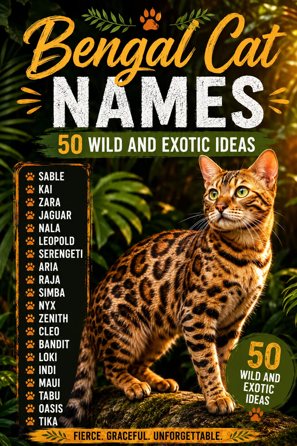 Bengal Cat Names: 100 Wild, Exotic & Bold Ideas