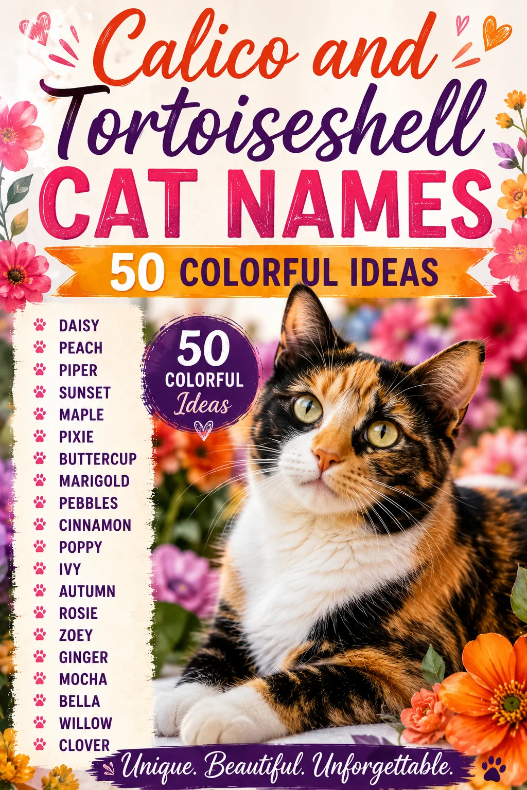 Calico Cat Names: 100 Colorful & Unique Ideas