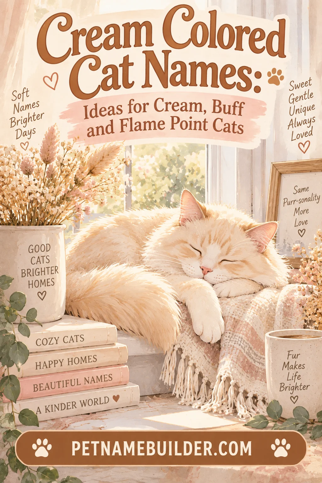 Cream Colored Cat Names: Ideas for Cream, Buff and Flame Point Cats
