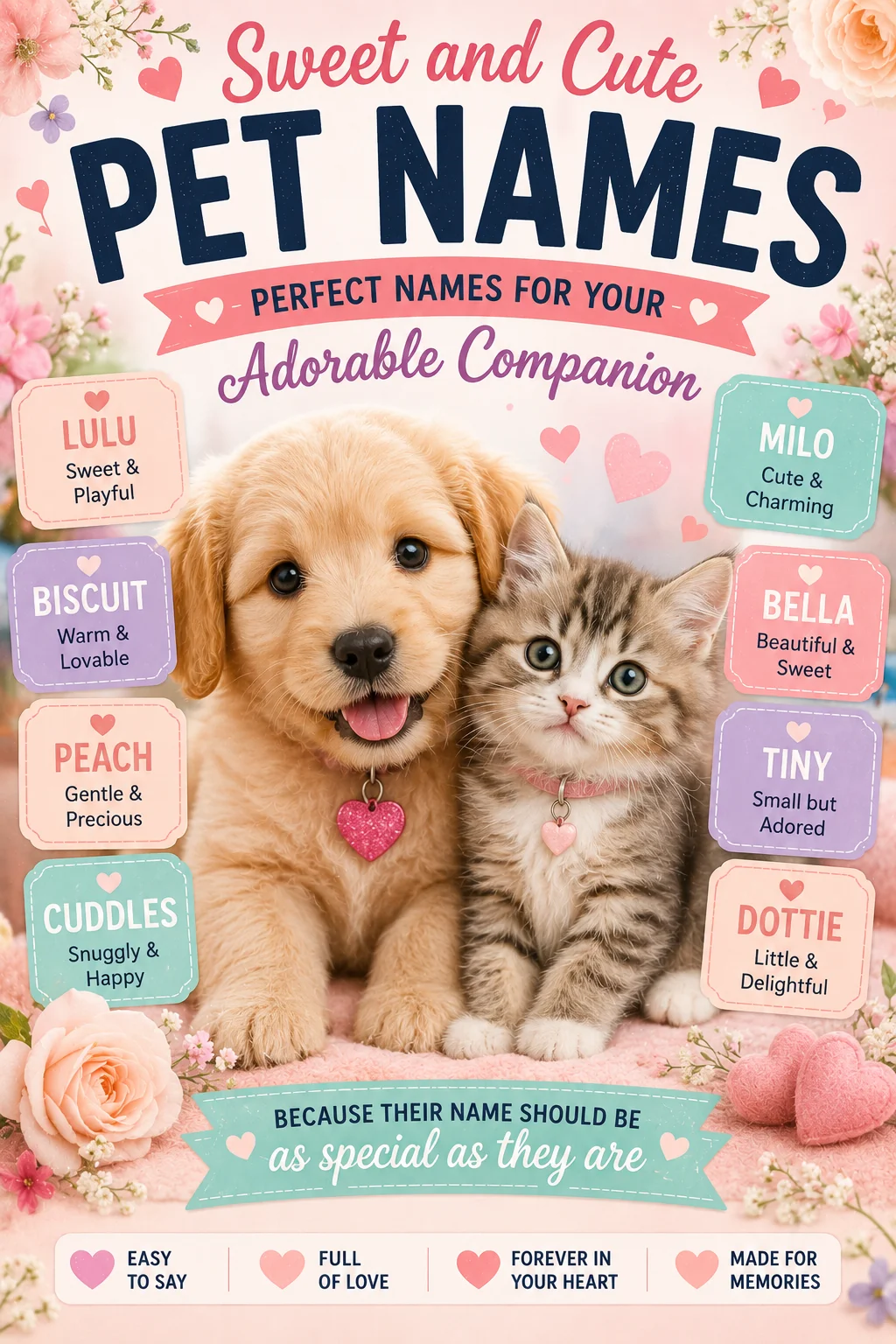 Cute Pet Names: 120 Adorable Ideas for Dogs, Cats & Small Pets