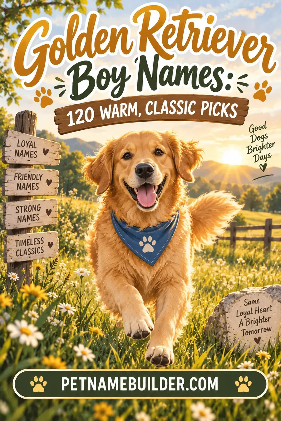 Golden Retriever Boy Names: 120 Warm, Classic Picks