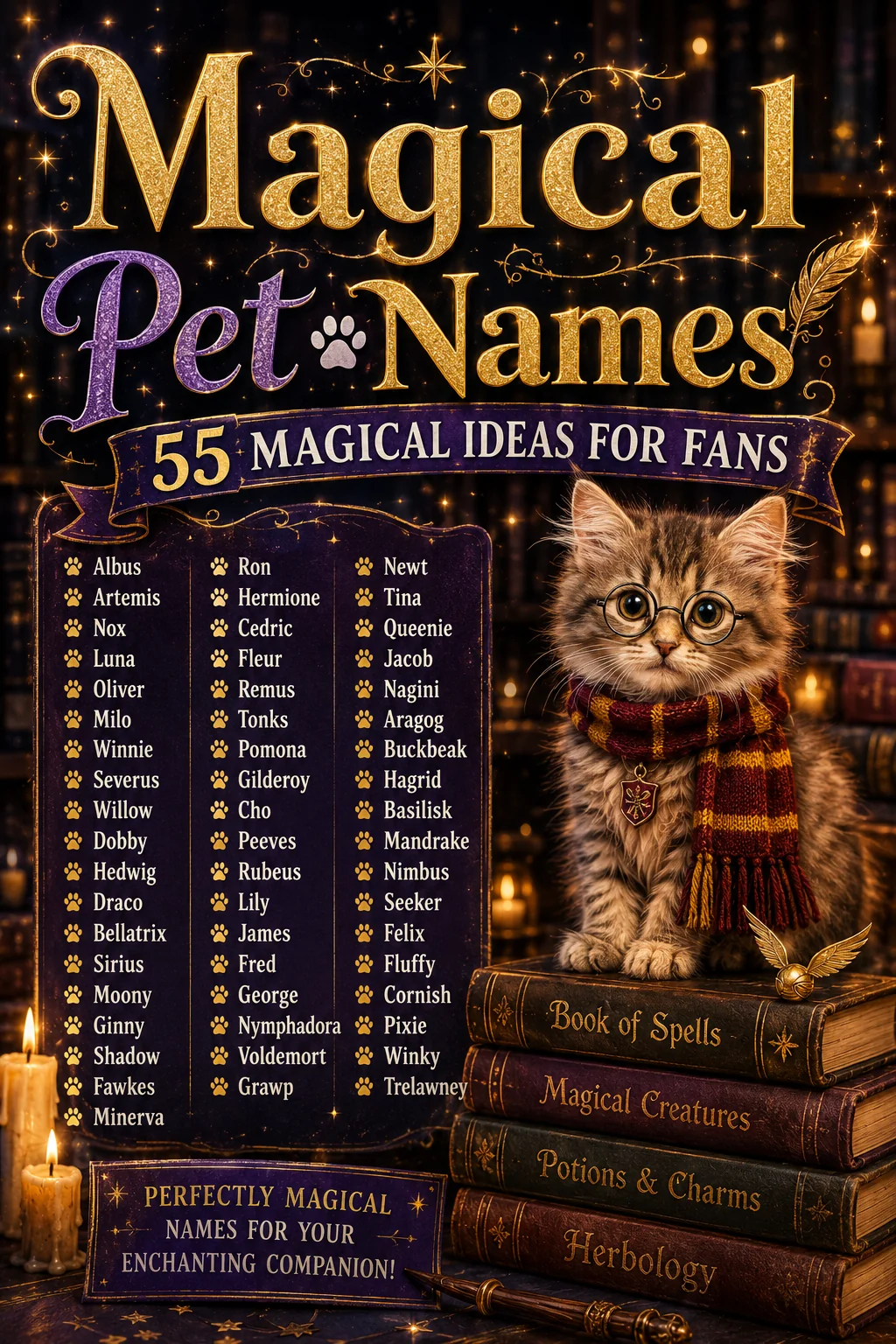 Harry Potter Pet Names: 120 Magical Ideas for Dogs & Cats