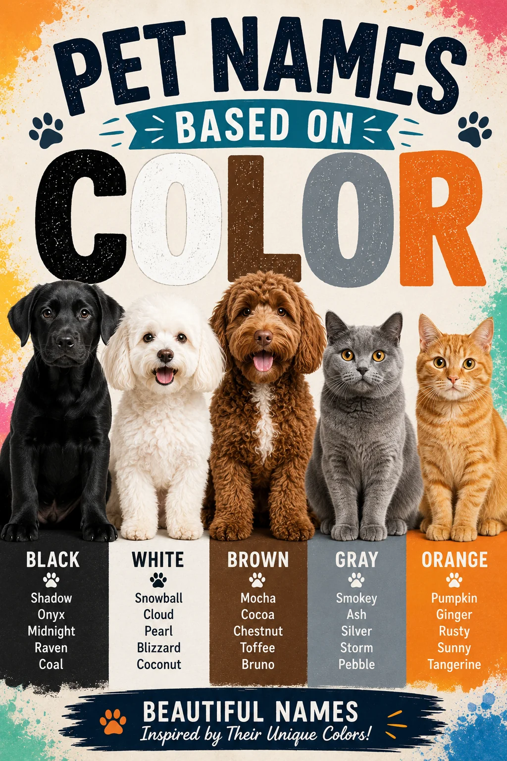Pet Names by Color: 130 Ideas to Match Your Pet's Coat