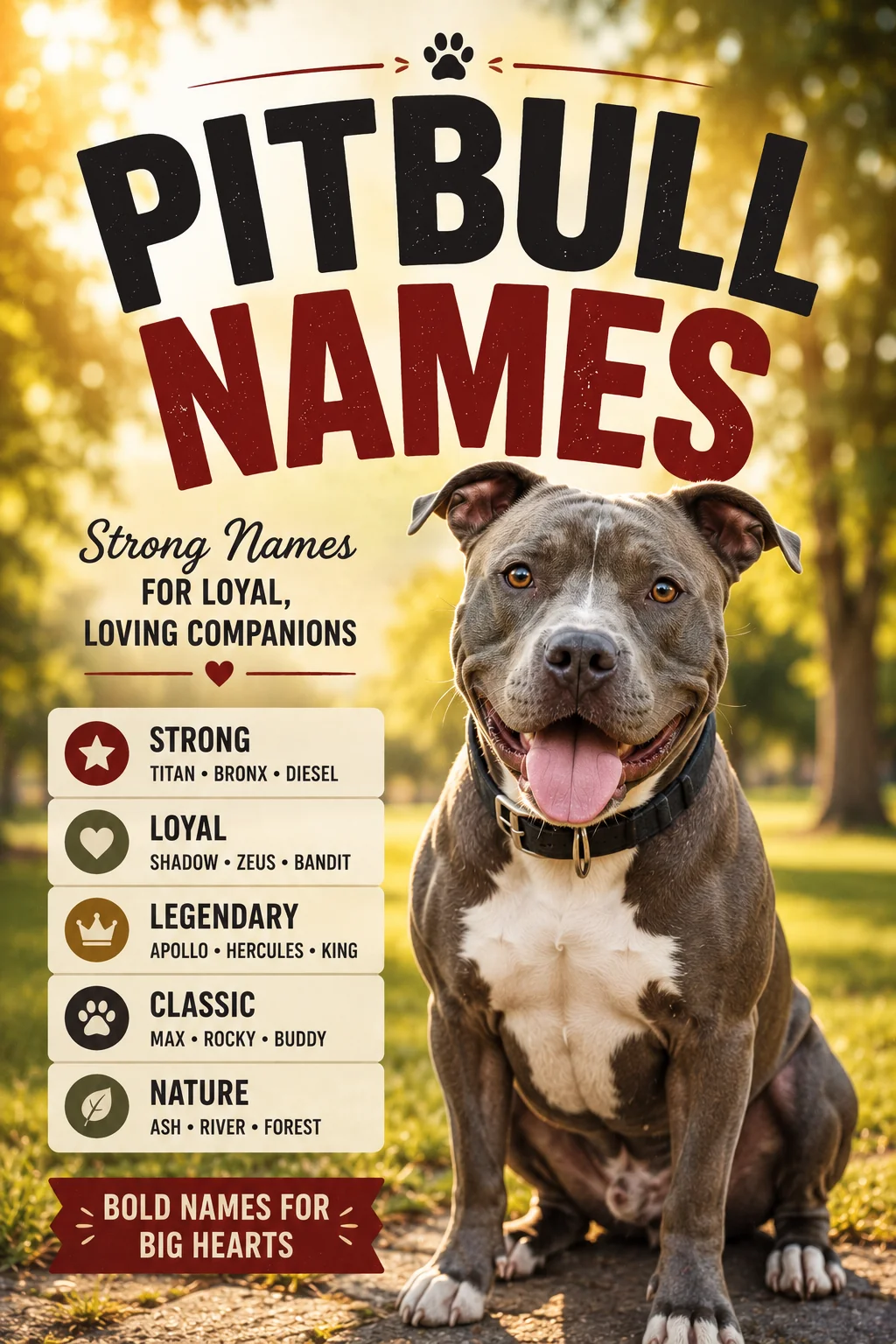 Pitbull Names: 110 Strong, Sweet & Bold Ideas