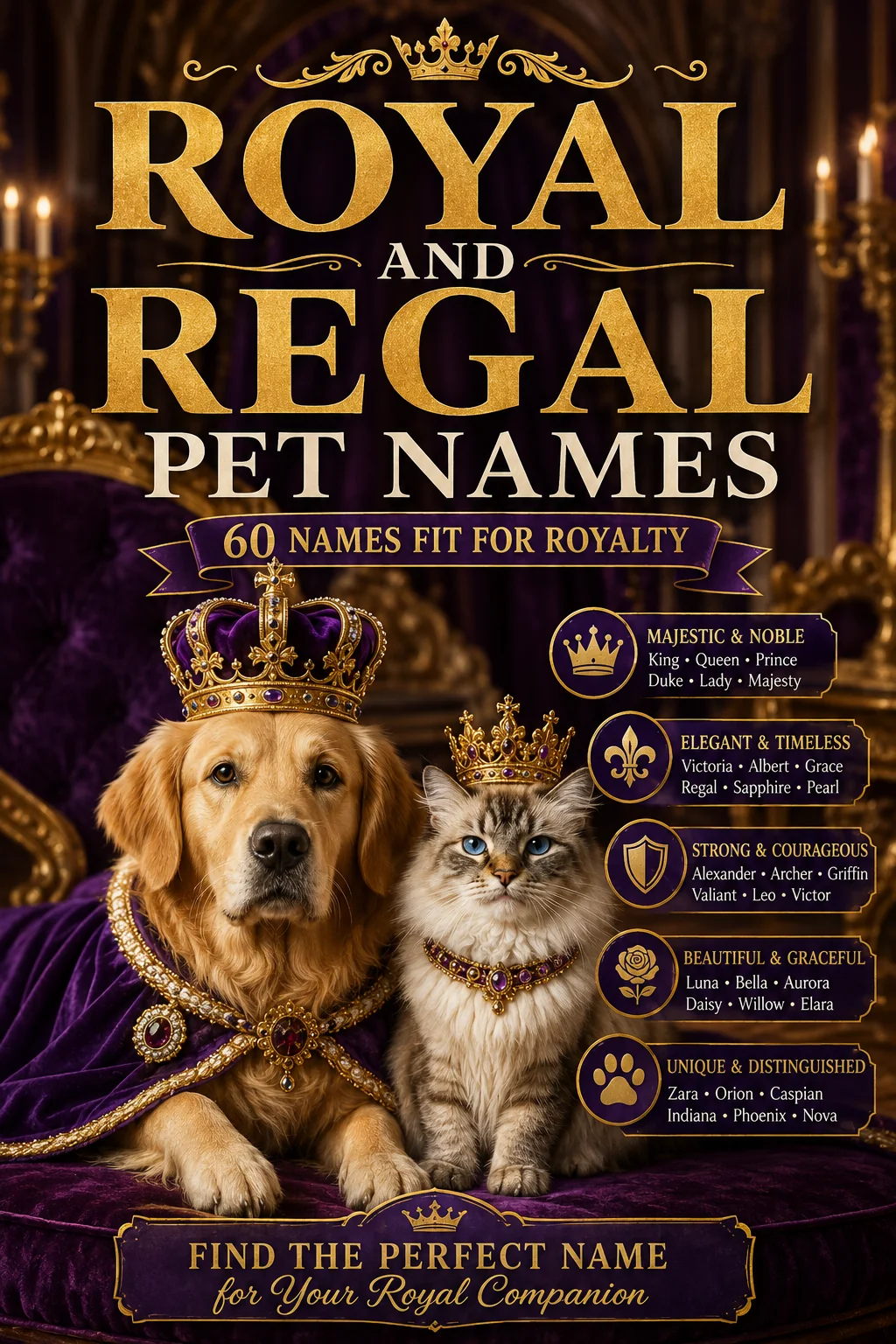 Royal Pet Names: 110 Regal & Noble Ideas Fit for Royalty