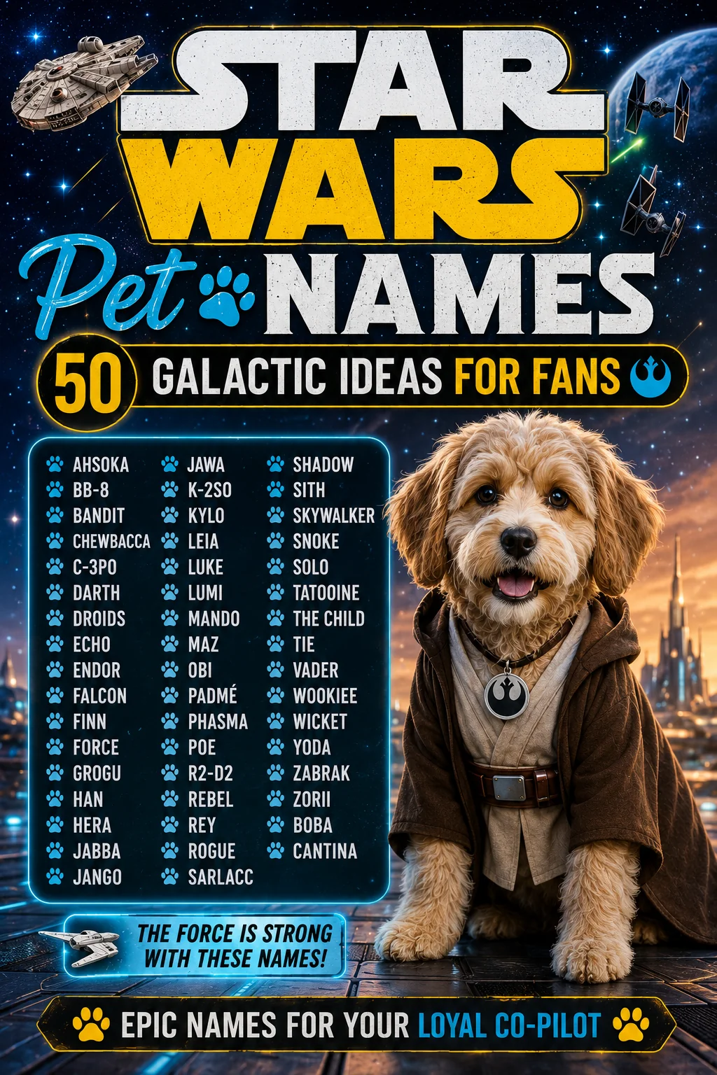 Star Wars Pet Names: 120 Galactic Ideas for Dogs & Cats