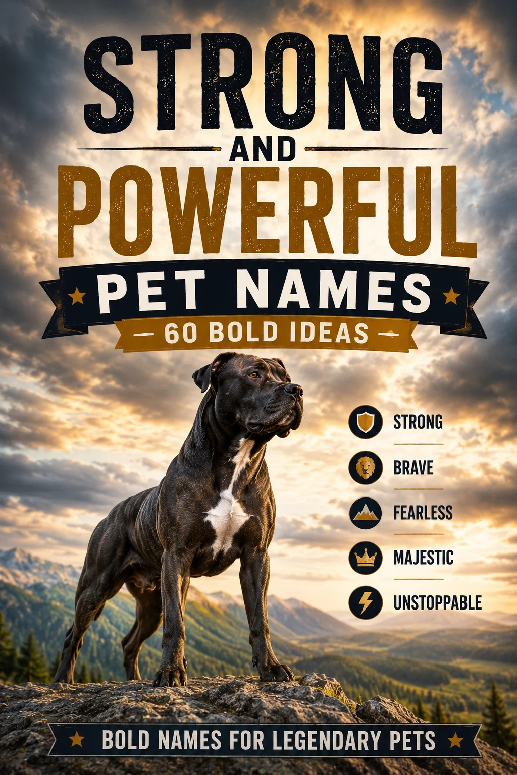 Strong & Powerful Pet Names: 100 Bold Ideas for Dogs & Cats