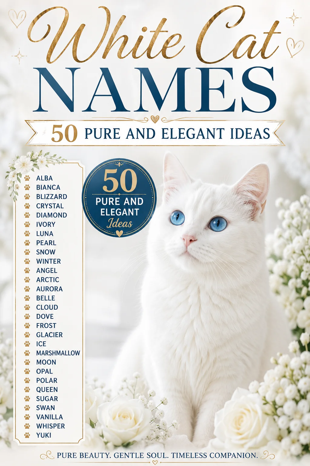 White Cat Names: 100 Elegant, Snowy & Pure Ideas